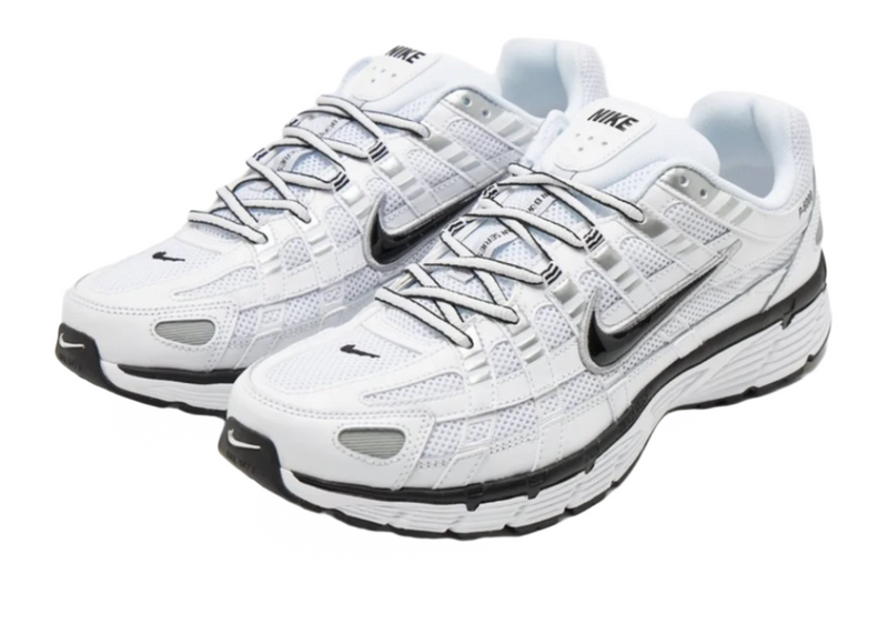 Nike P-6000 Weiß Metallic Silber Schwarz