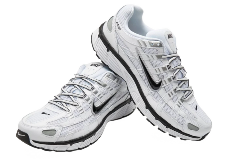 Nike P-6000 Weiß Metallic Silber Schwarz